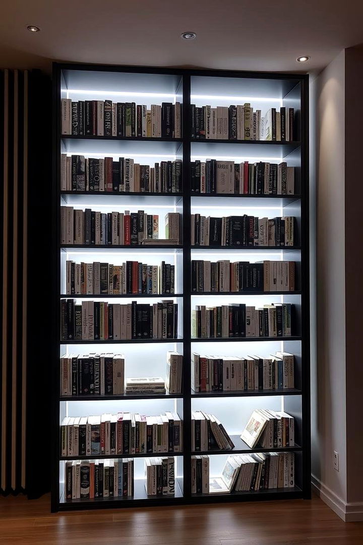 Integrated Lighting Effects - 22 Bookshelf Organization Ideas