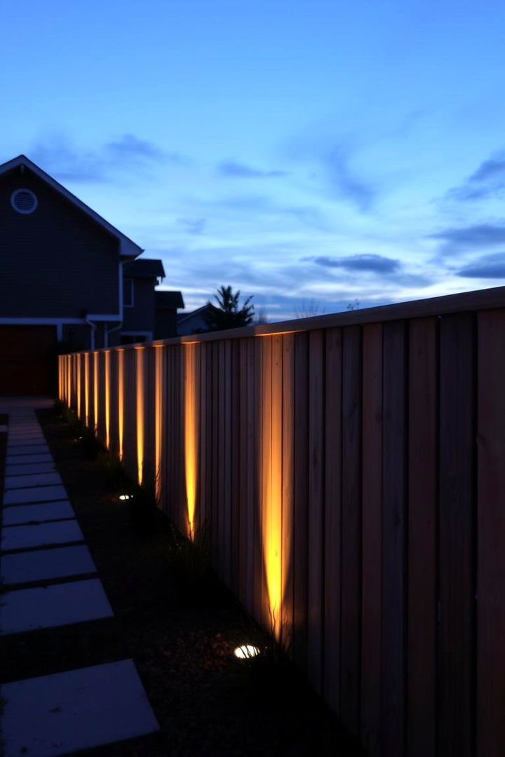 Integrated Lighting Features - 22 Board on Board Fence Ideas