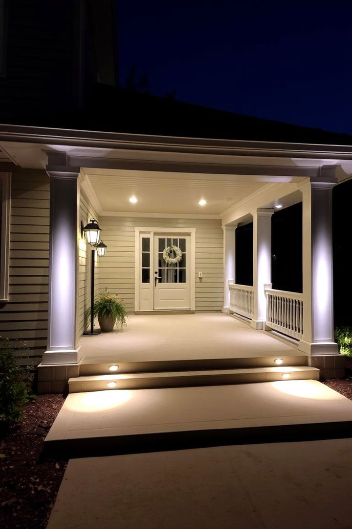 Integrated Lighting Features - 22 Mobile Home Porch Ideas