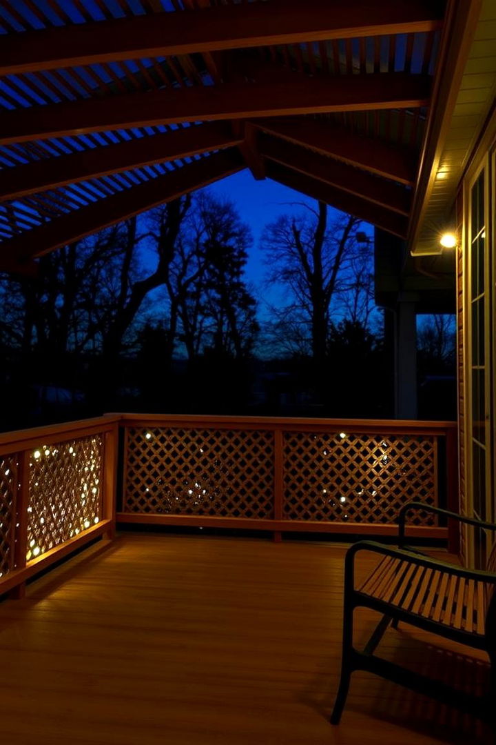 Integrated Lighting Lattice - 22 Deck Lattice Ideas
