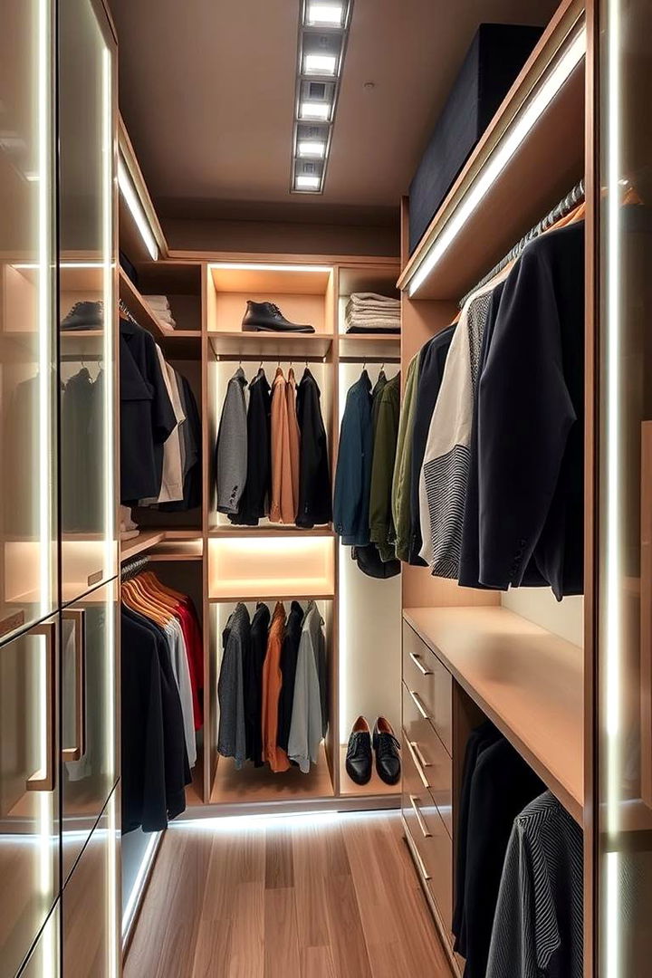 Integrated Lighting Solutions - Closet Ideas for Maximum Storage Efficiency