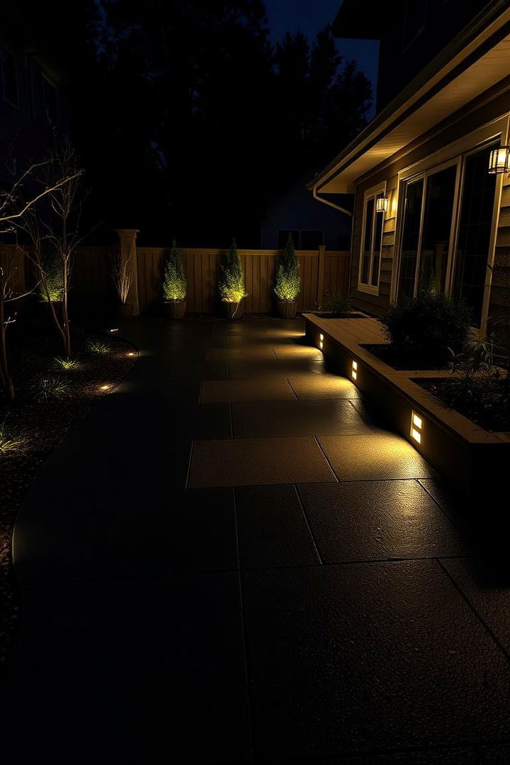 Integrated Lighting Technique - 22 black concrete patio ideas