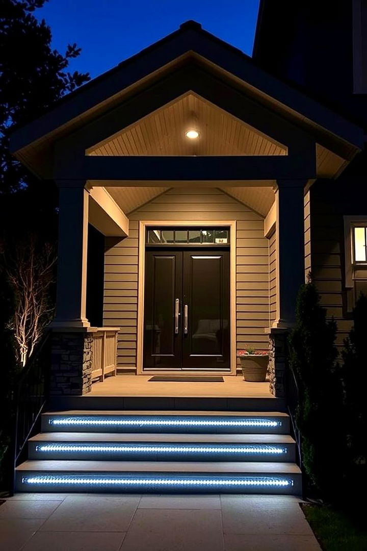 Integrated Lighting Techniques - 22 Modern Front Porch Ideas