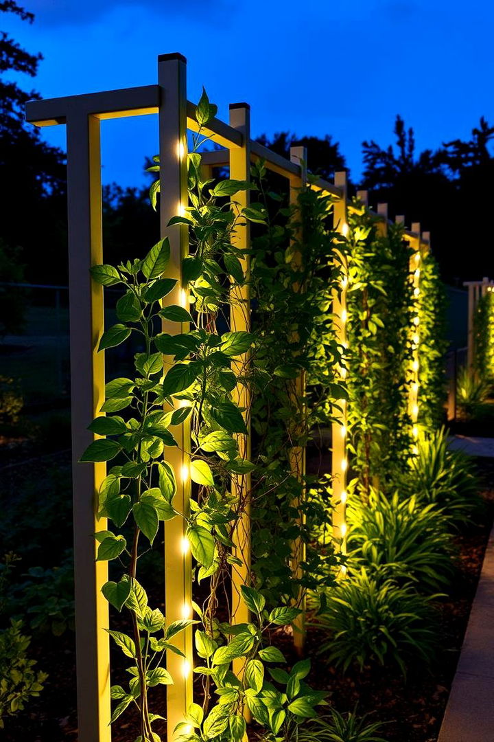 Integrated Lighting Trellis - 22 Trellis Ideas