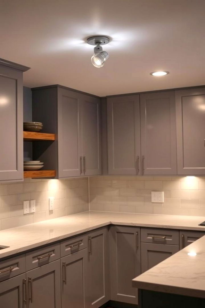 Integrated Lighting and Electrical Outlets - 22 Kitchen Track Lighting Ideas