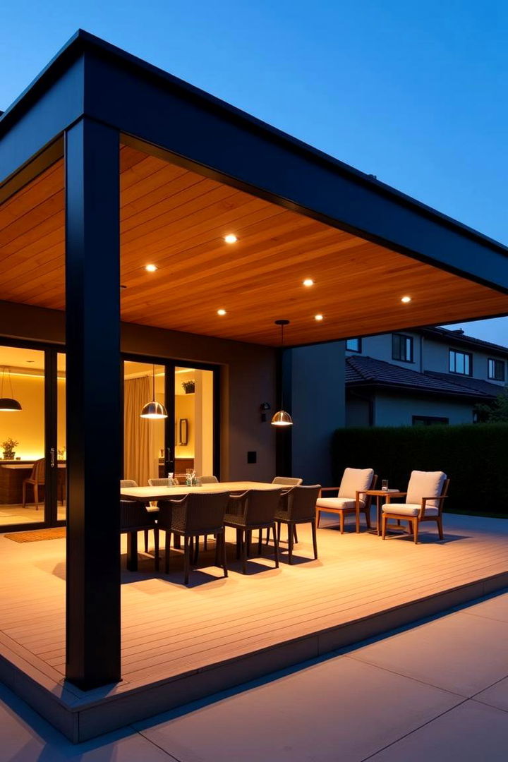Integrated Lighting and Roof Features - 22 Deck Roof Ideas