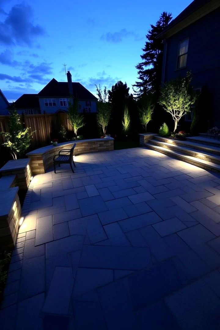 Integrated Lighting for Evening Glow - 22 Bluestone Patio Ideas