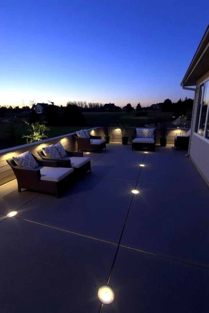 Integrated Lighting for a Captivating Ambiance - 22 Concrete Deck Ideas