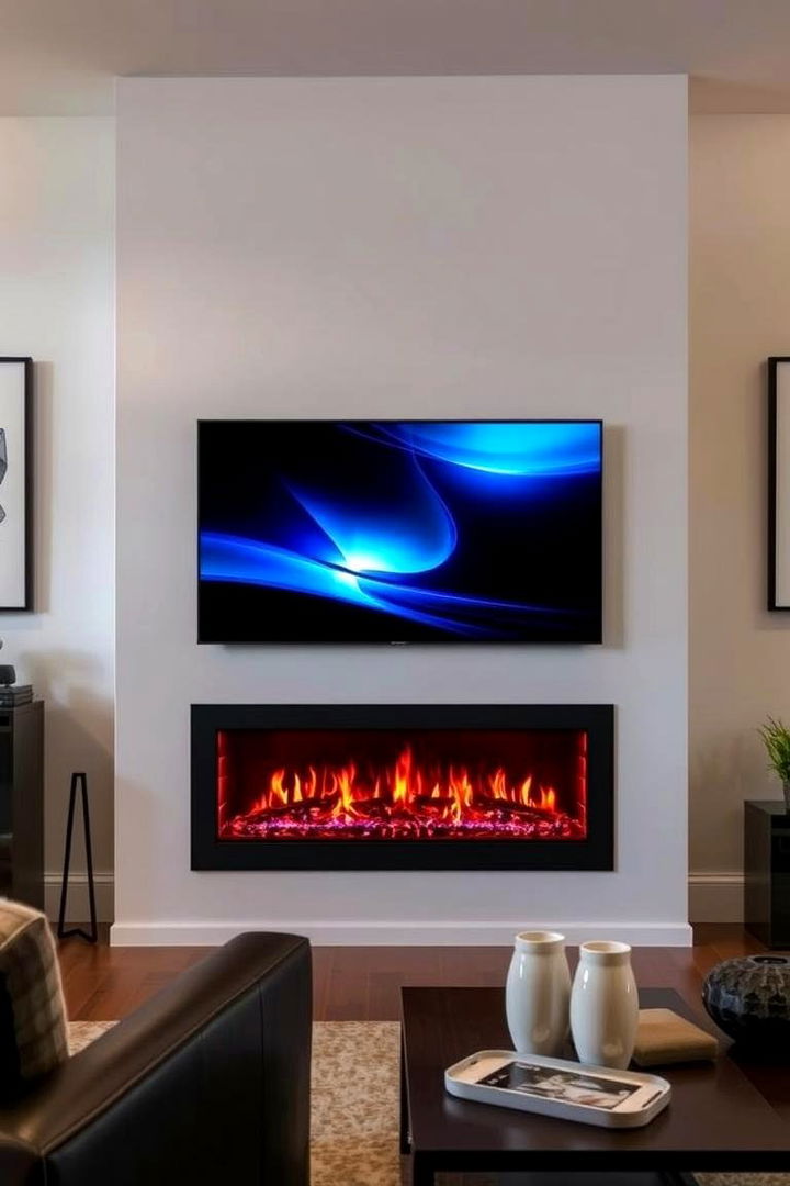 Integrated Media Fireplace - 22 Fireplace Ideas