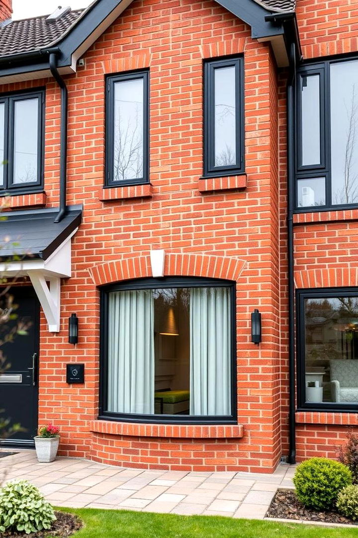 Integrated Modern Installations - 22 Red Brick House with Black Trim Design Ideas