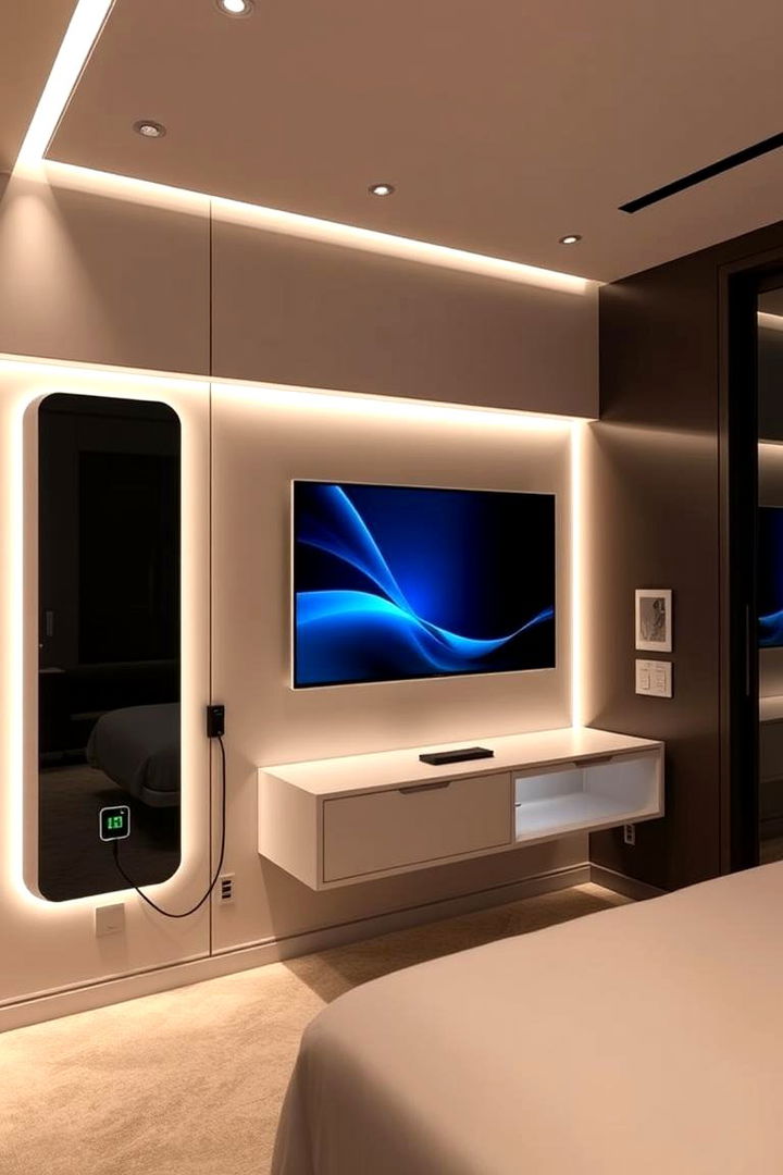 Integrated Modern Technology - 22 Scandinavian Bedroom Ideas