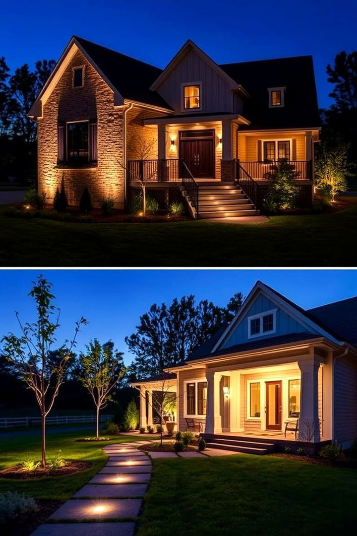 Integrated Outdoor Lighting - 22 Modern Farmhouse Exterior