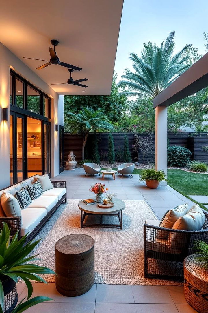 Integrated Outdoor Living - 22 Modern Small Garden Ideas