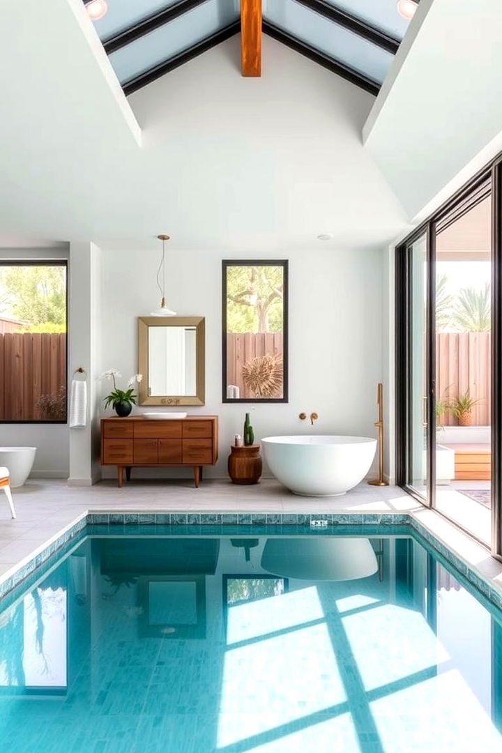 Integrated Outdoor and Indoor Flow - 22 Pool Bathroom Ideas