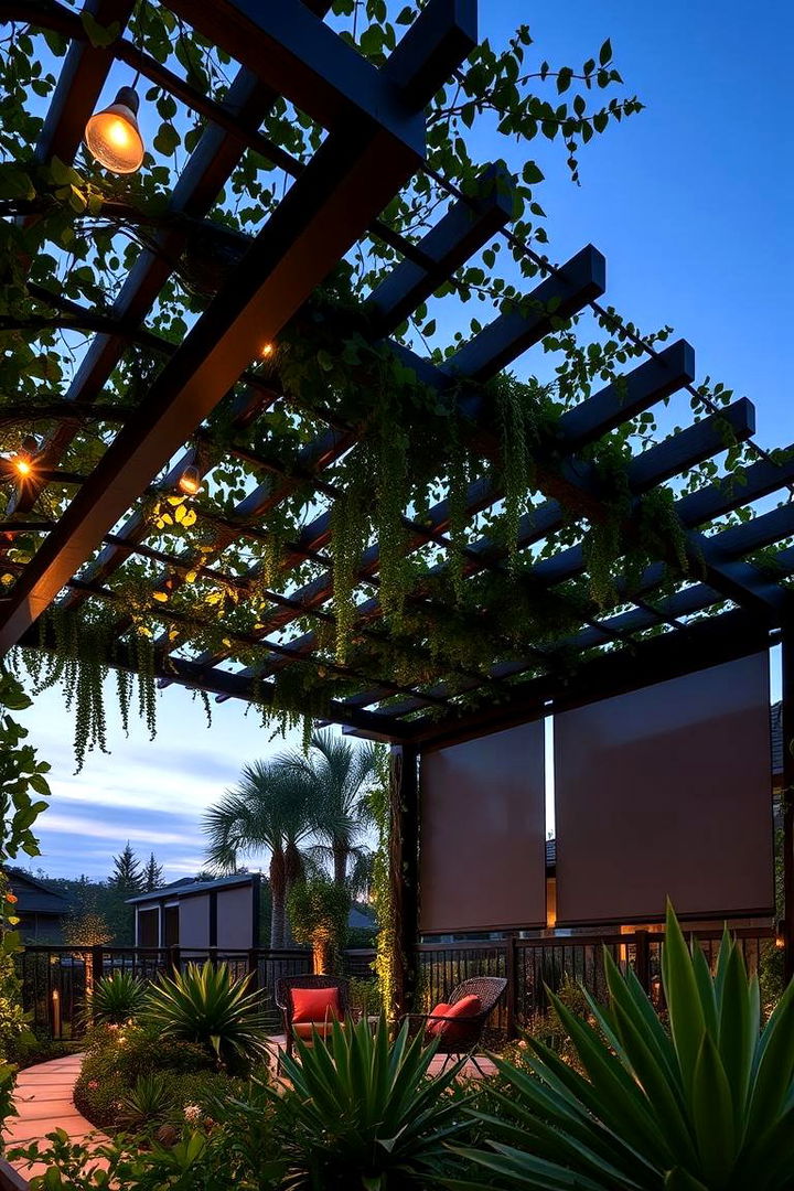 Integrated Pergola Oasis - 22 Privacy Patio Ideas
