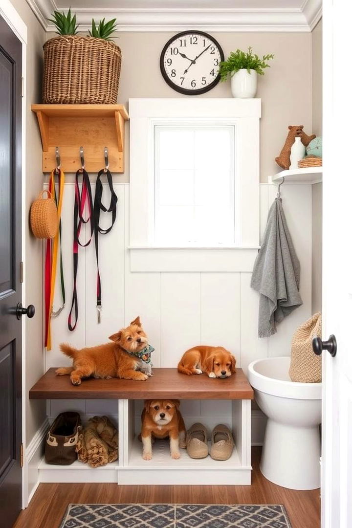 Integrated Pet Stations - 22 Mud Room Ideas