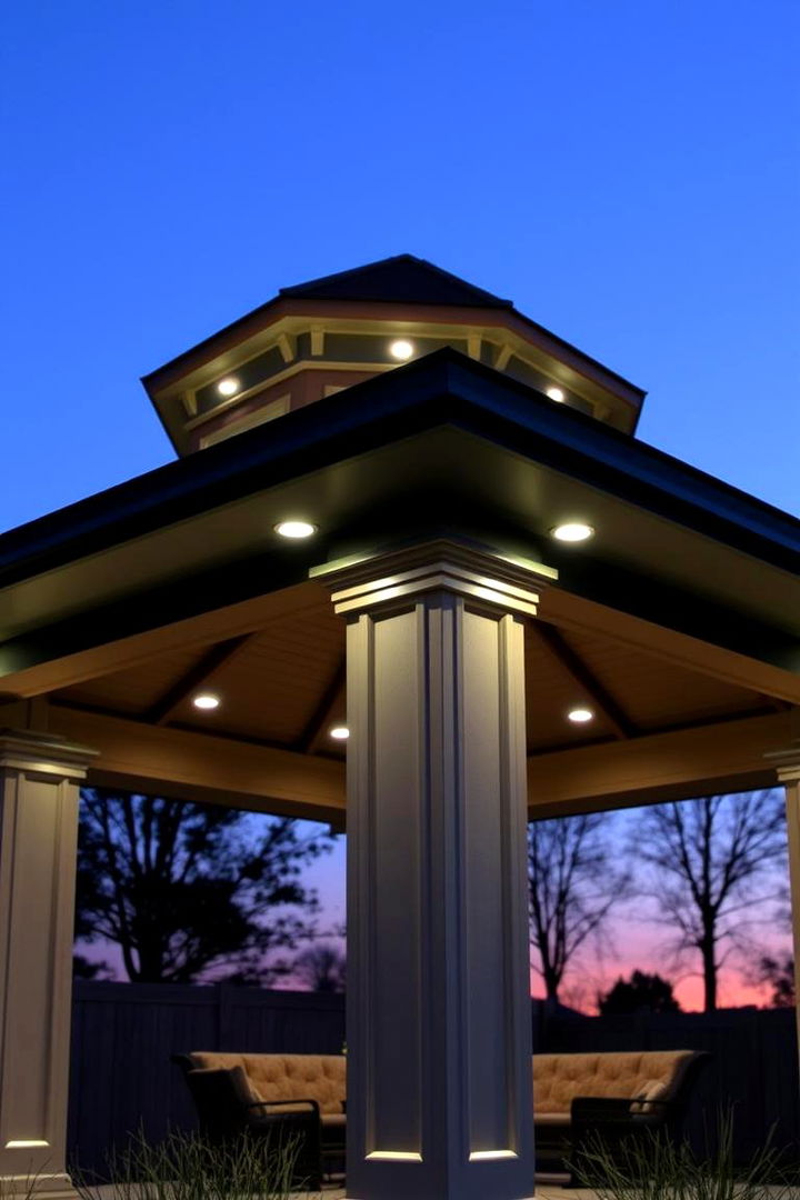 Integrated Recessed Beam Lighting - 22 Gazebo Lighting Ideas