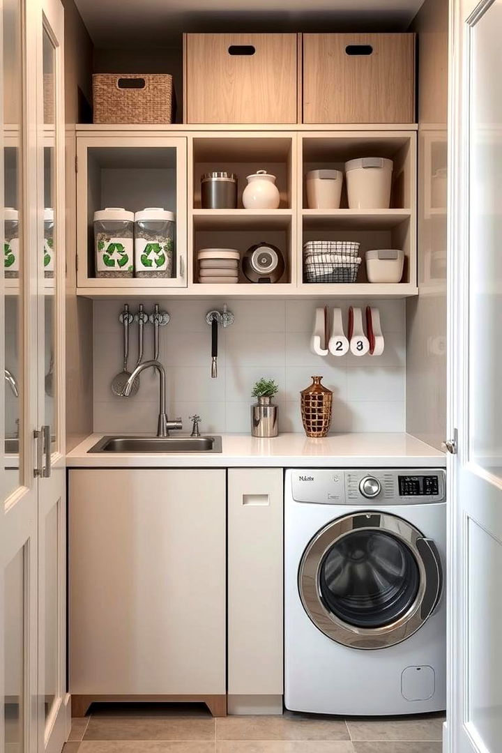 Integrated Recycling Zones - 22 Utility Room Ideas