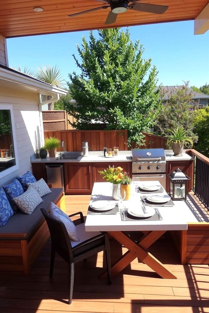 Integrated Seating Areas - 22 Outdoor Kitchen on Deck