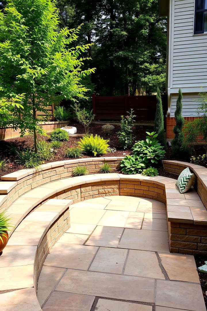 Integrated Seating Solutions - 22 Sunken Patio Ideas
