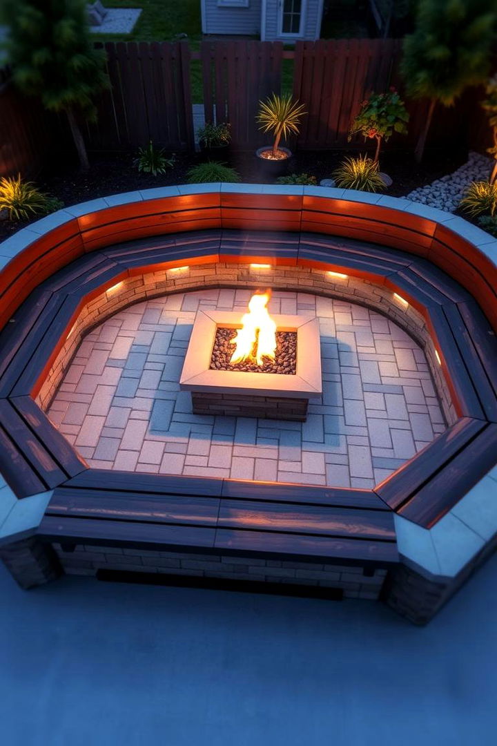 Integrated Seating Square Fire Pit - 22 Square Fire Pit Ideas