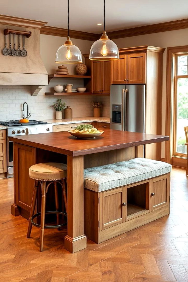 Integrated Seating for Social Dining - 22 Small Kitchen Island Ideas