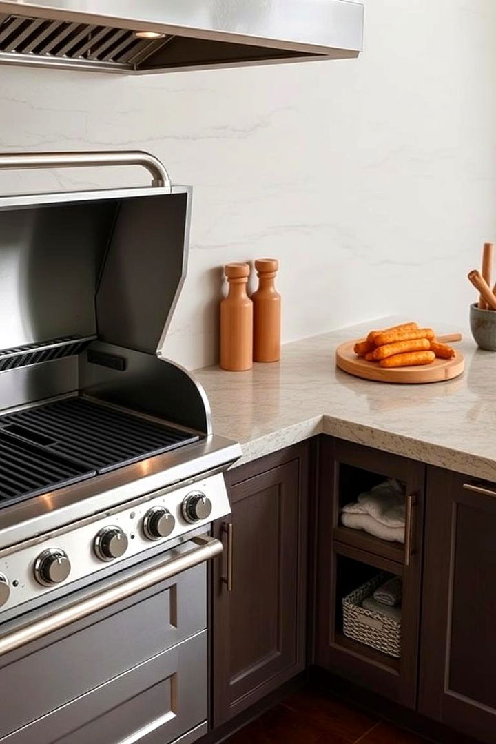 Integrated Side Prep Grill Station - 22 Grill Station Ideas