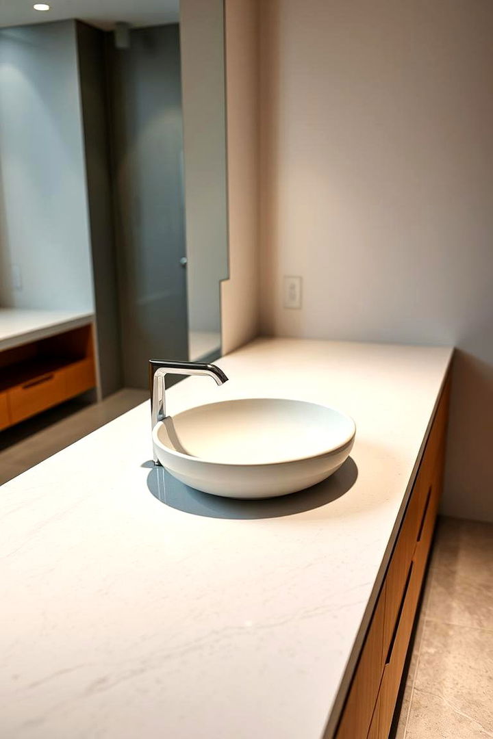 Integrated Sink Counters - 22 Bathroom Countertop Ideas