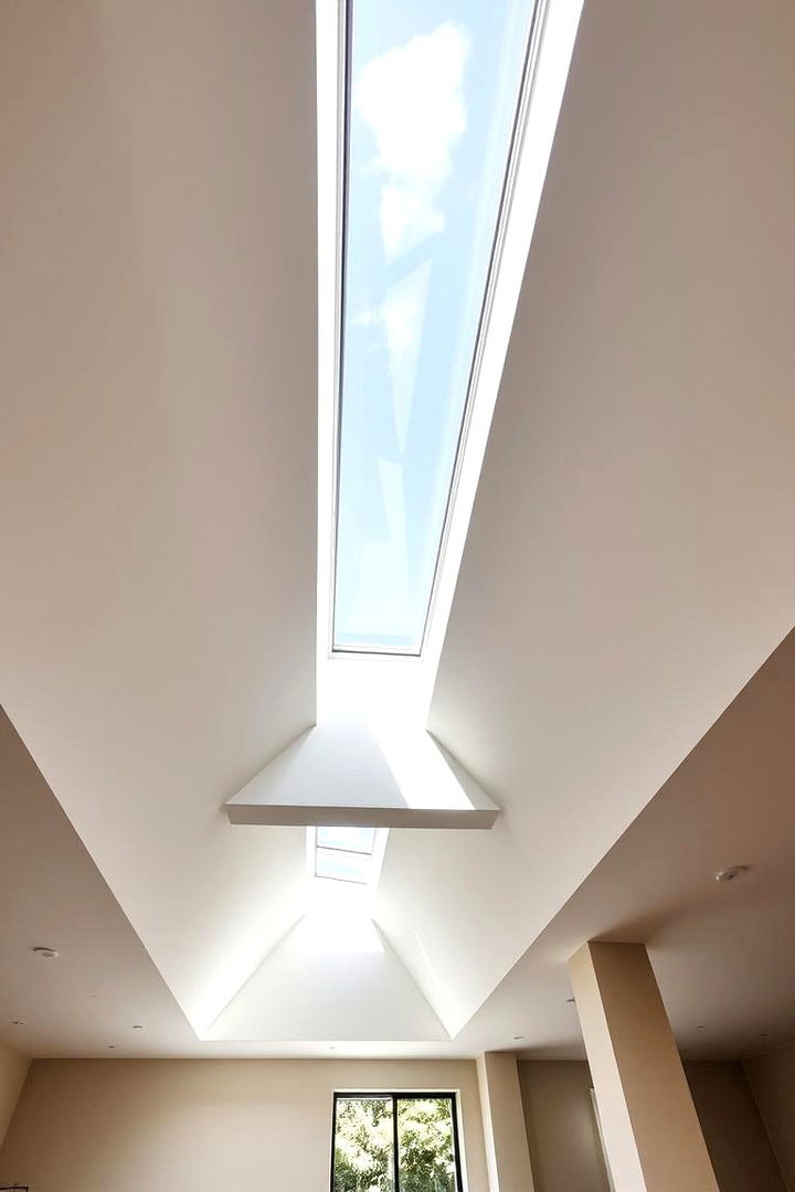 Integrated Skylight Design - 22 Exposed Basement Ceiling Ideas
