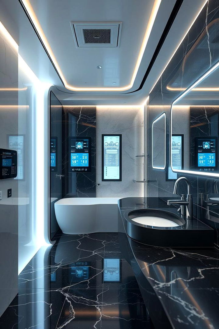 Integrated Smart Solutions Modern Black Marble Innovation - 22 Black Marble Bathrooms