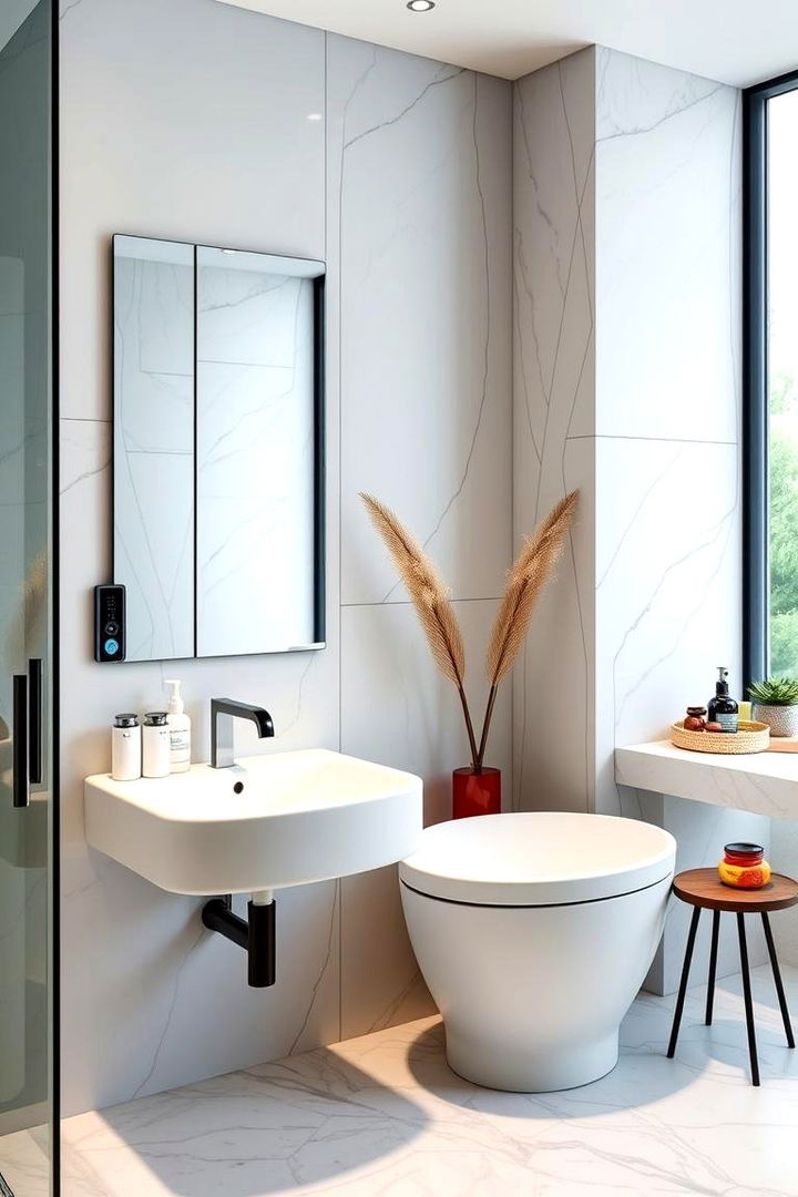 Integrated Smart Technology - 22 Maximalist Bathroom Design Ideas