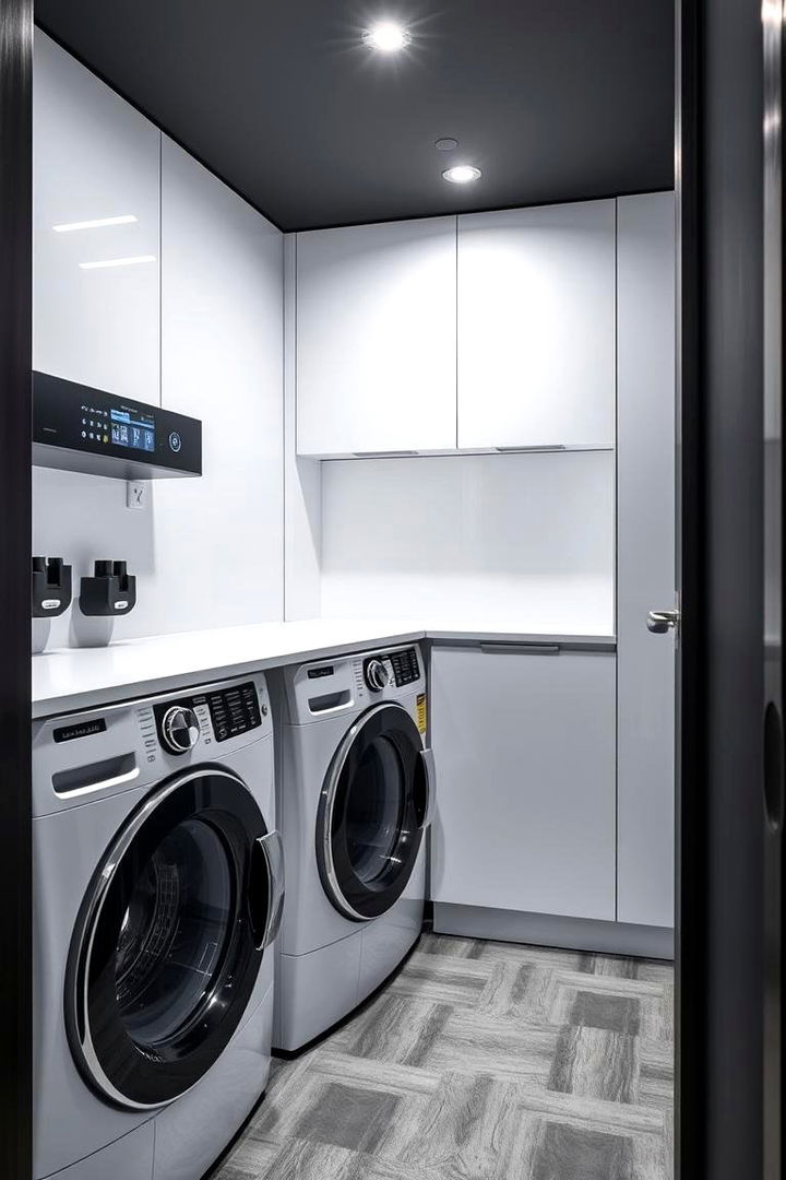 Integrated Smart Technology - 22 black laundry room ideas