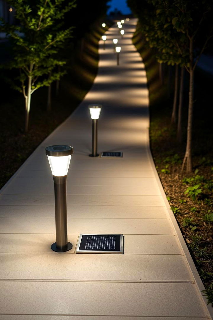 Integrated Solar Powered Walkway - 22 Sloped Walkway Ideas