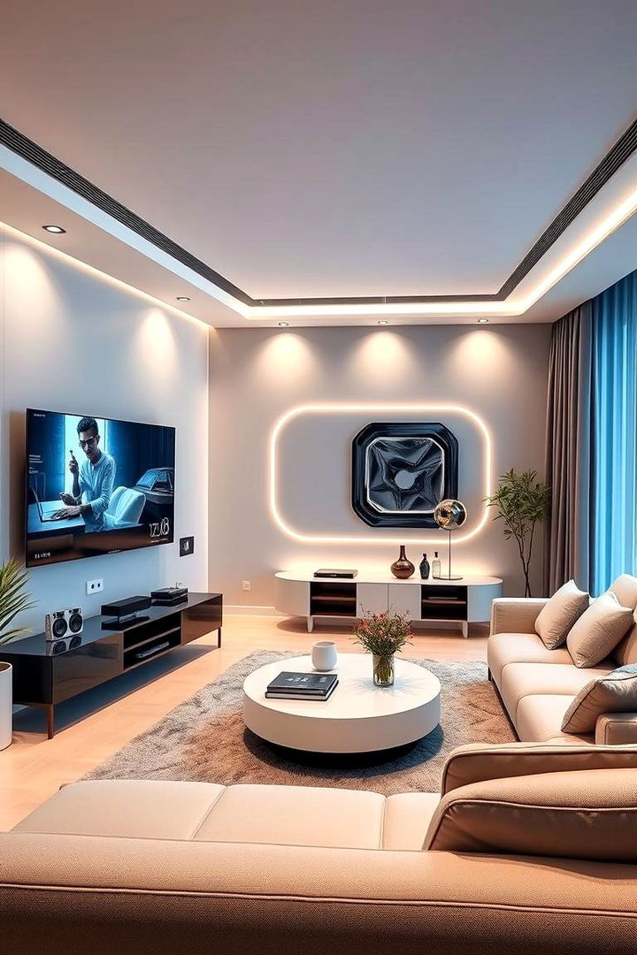 Integrated Sound Systems and Smart Tech - 22 Small Living Room Ideas With Tv