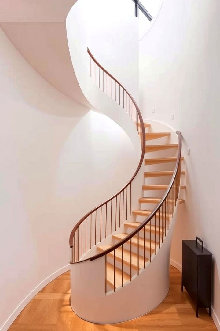 Integrated Spiral Curved Staircase - 22 Curved Staircase Ideas