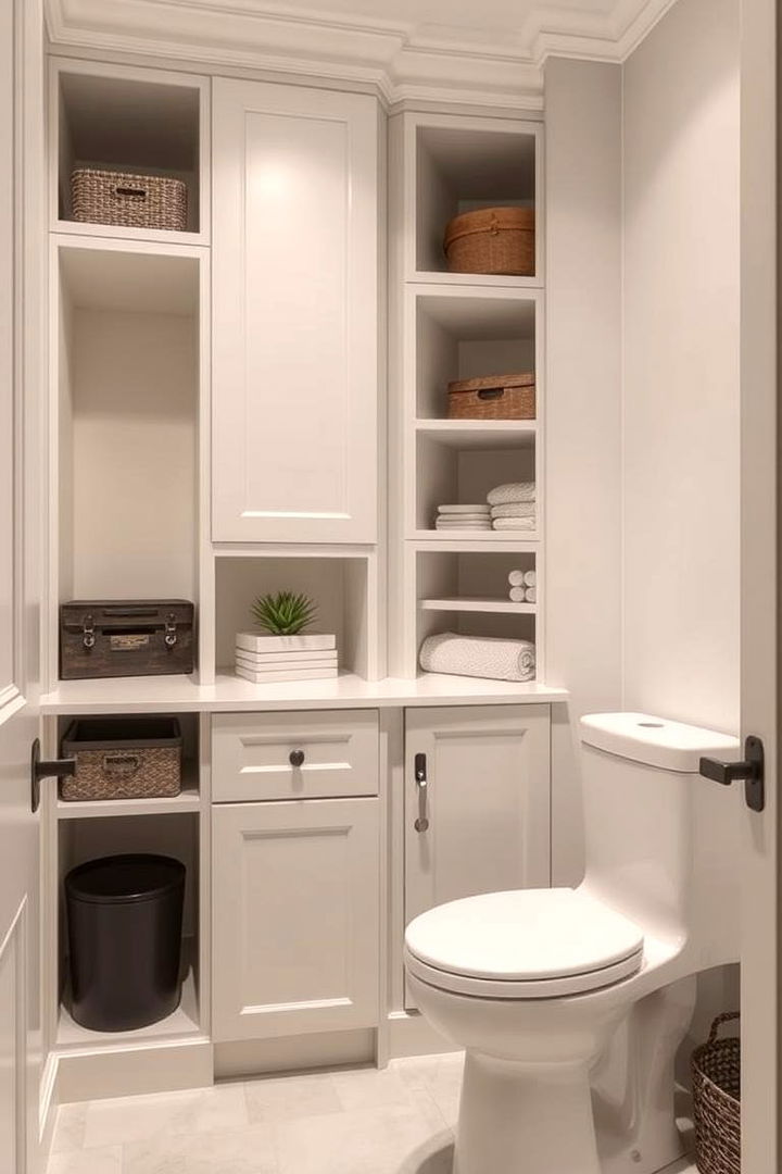 Integrated Storage Solutions - 22 Hall Bathroom Ideas