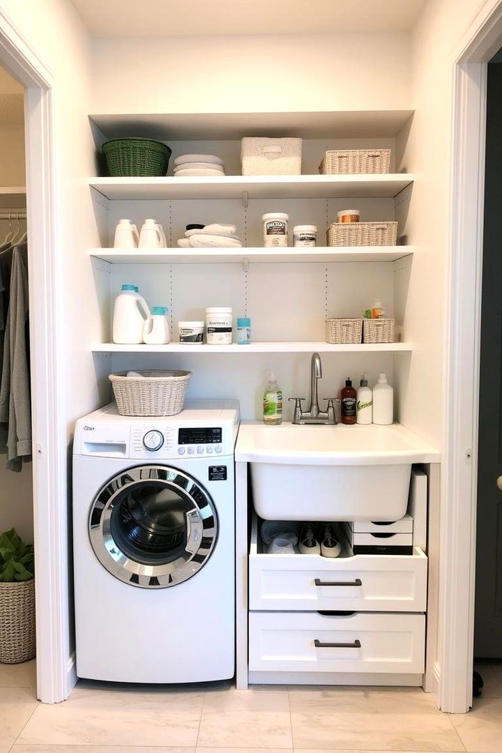 Integrated Storage Solutions - 22 Laundry Room Sink Ideas