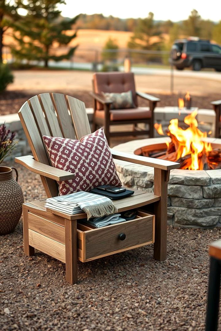 Integrated Storage Solutions - 22 Fire Pit Chair Ideas
