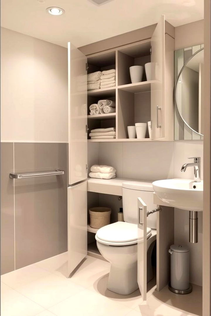 Integrated Storage Solutions for Accessibility - 22 Handicap Bathroom Ideas