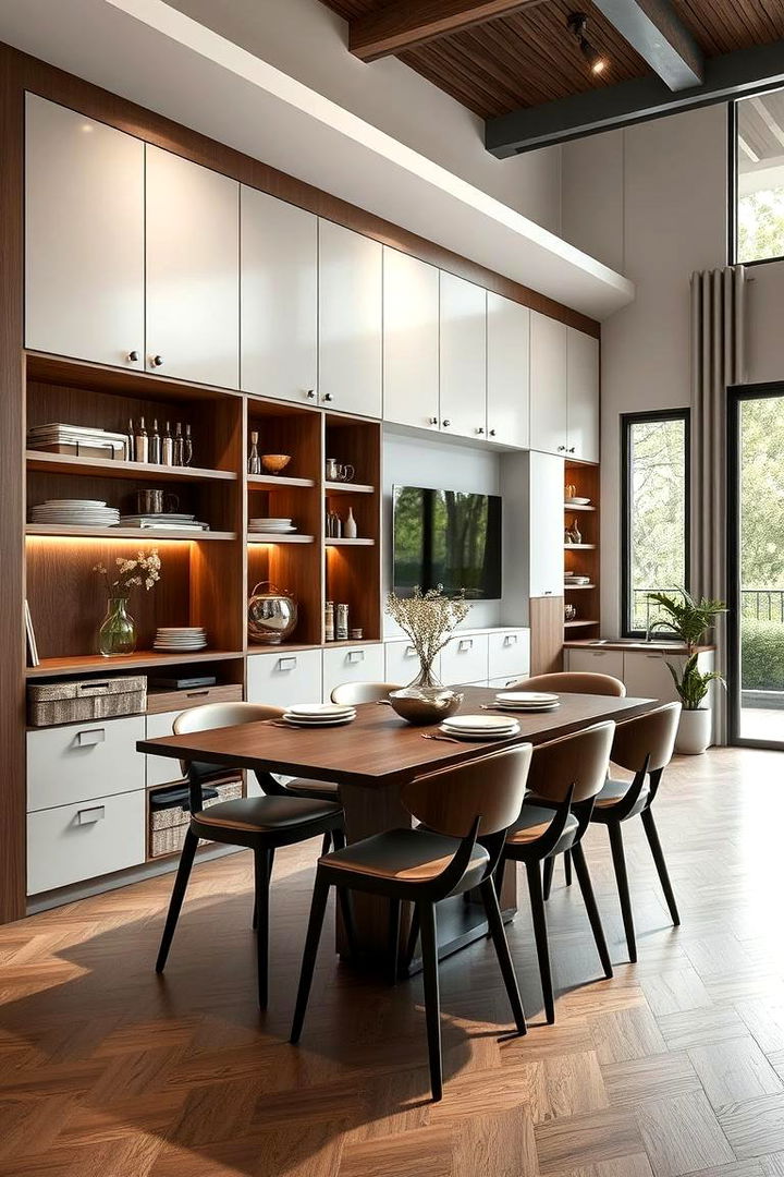 Integrated Storage Solutions for Clutter Free Design - 22 Mid-century Modern Dining Rooms