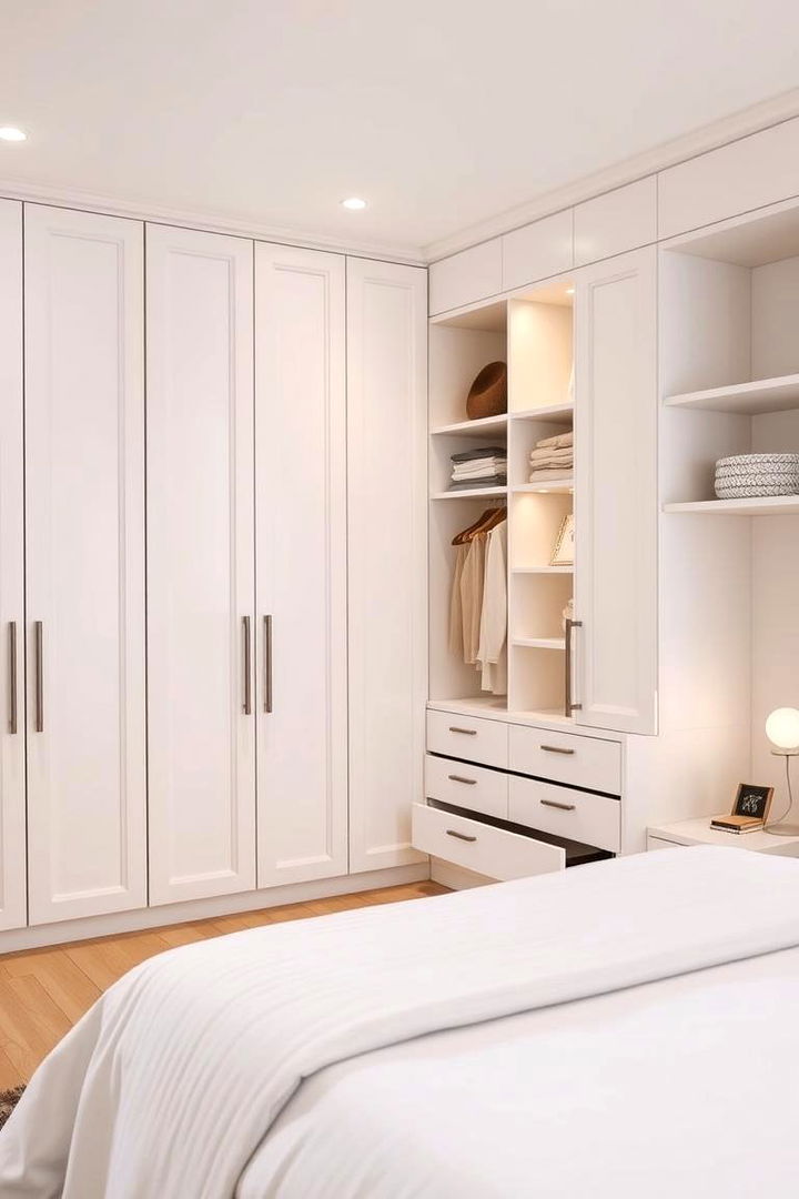 Integrated Storage Solutions for Clutter Free Spaces - 22 Large Bedroom Design Ideas