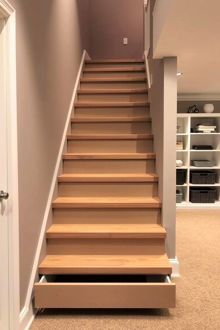 Integrated Storage Staircase Innovation - 22 Basement Stair Ideas