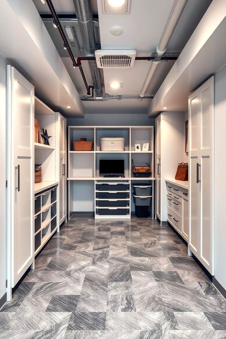 Integrated Storage and Flooring Solutions - 22 Basement Floor Ideas