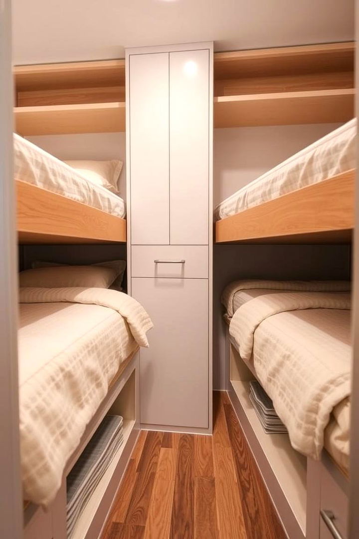 Integrated Storage and Shelving Solutions - 22 2 Beds in One Small Room Ideas