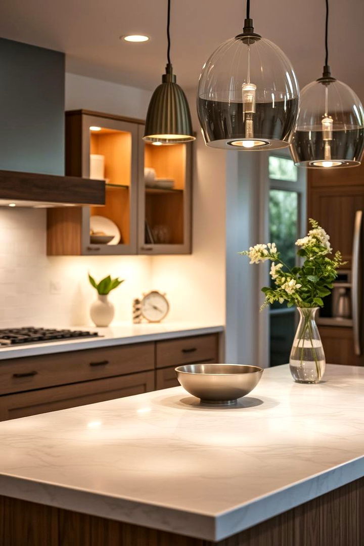 Integrated Task Lighting Features - 22 Kitchen Island Lighting Ideas