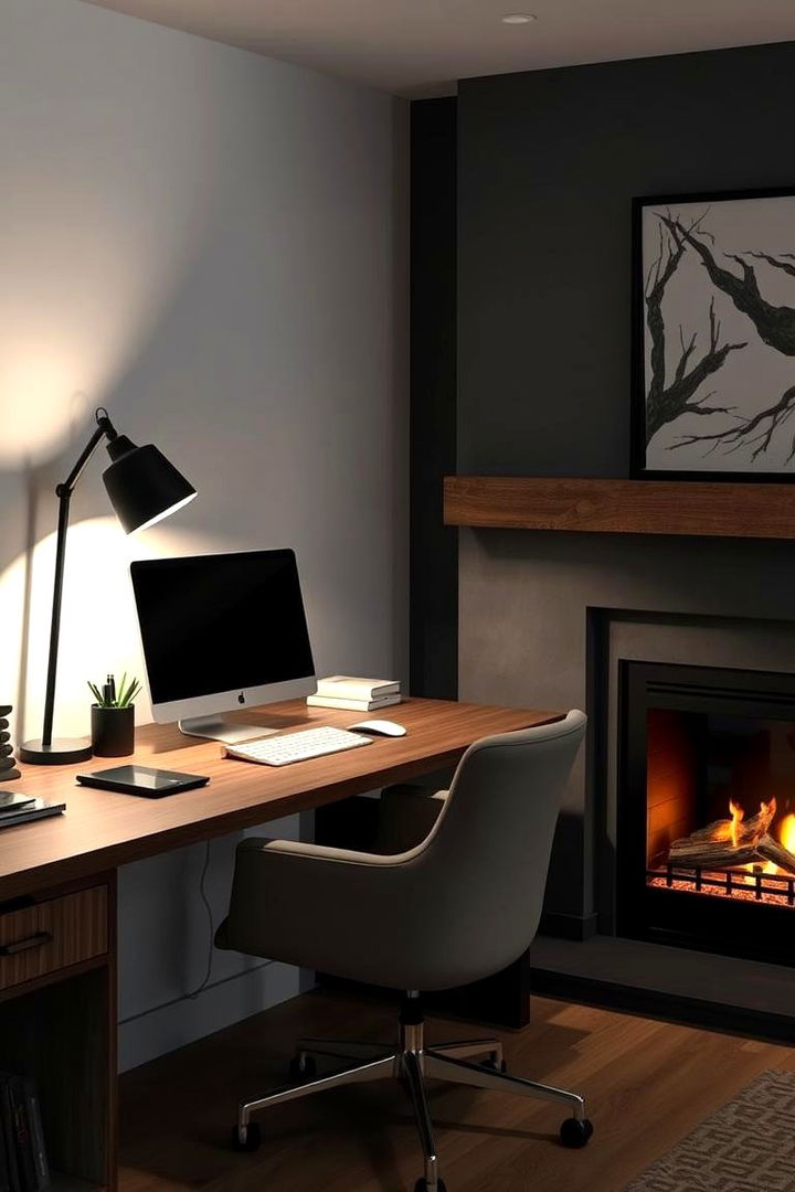 Integrated Task Lighting - 22 Fireplace Lighting Ideas