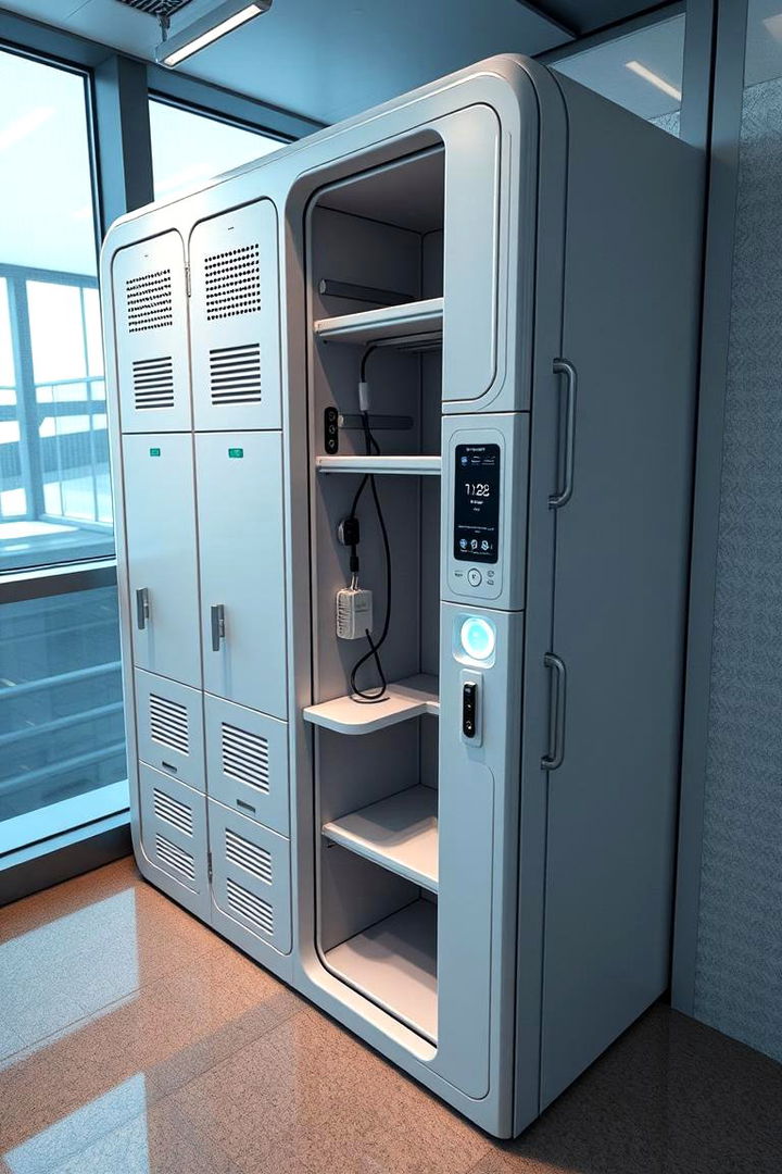 Integrated Tech Features - 22 Locker Decor Ideas