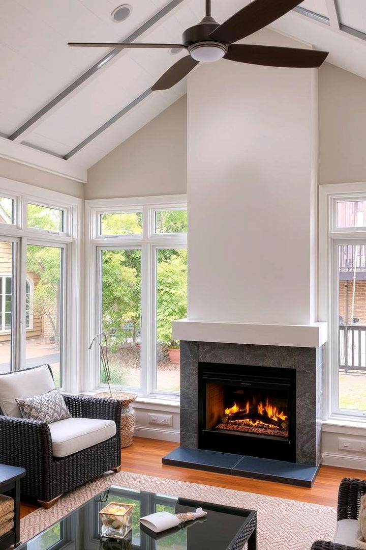 Integrated Technology - 22 Sunroom With Fireplace