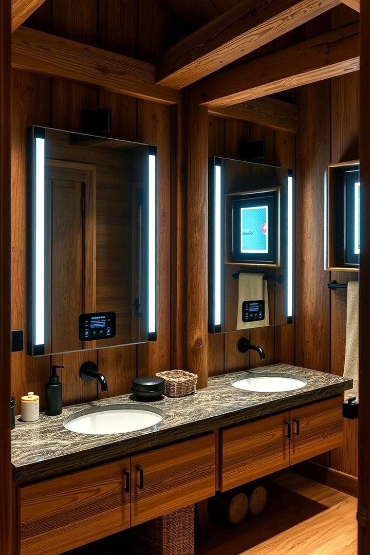 Integrated Technology Features - 22 Barndominium Bathroom Ideas