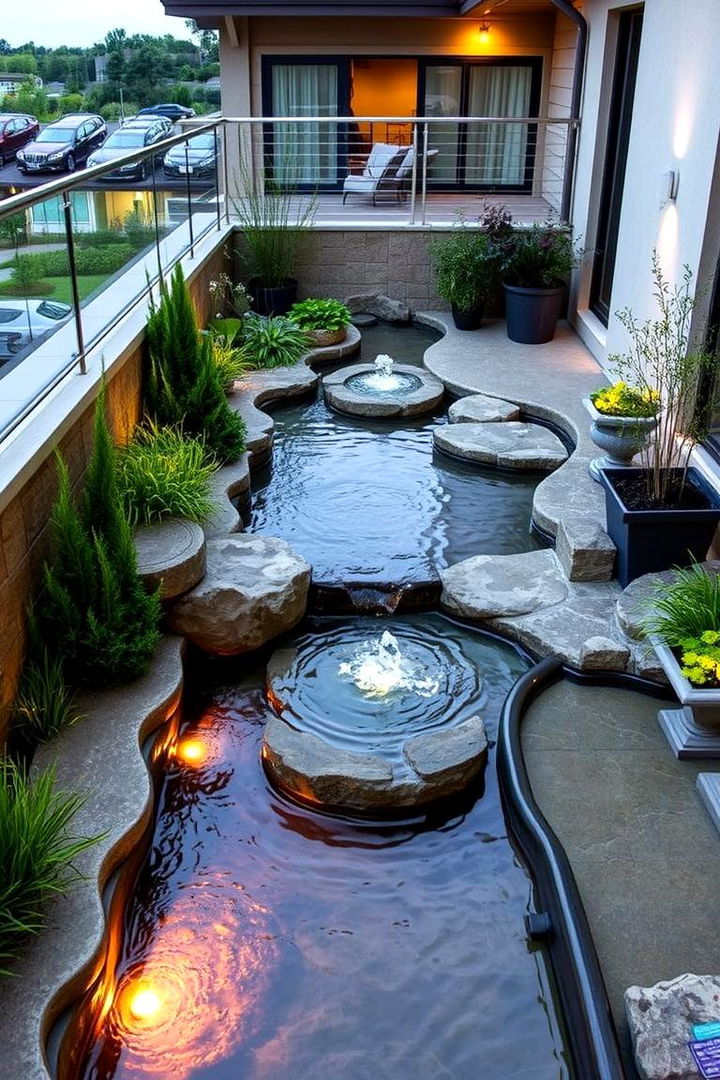 Integrated Water Feature Haven - 22 Balcony Over Garage Ideas